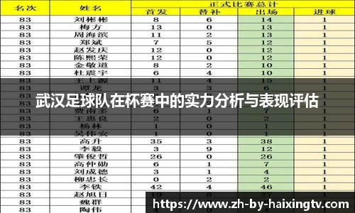 武汉足球队在杯赛中的实力分析与表现评估
